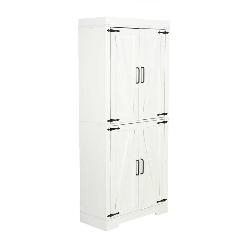 Homy Casa PANEM 68.1" Tall Storage Cabinet with Adjustable Shelves and Double Doors