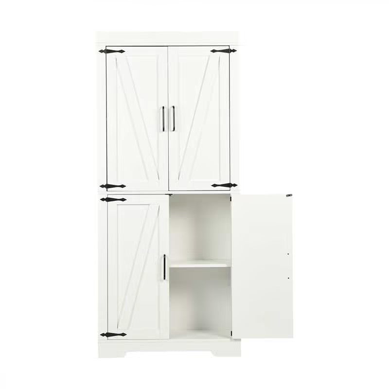 Homy Casa PANEM 68.1" Tall Storage Cabinet with Adjustable Shelves and Double Doors