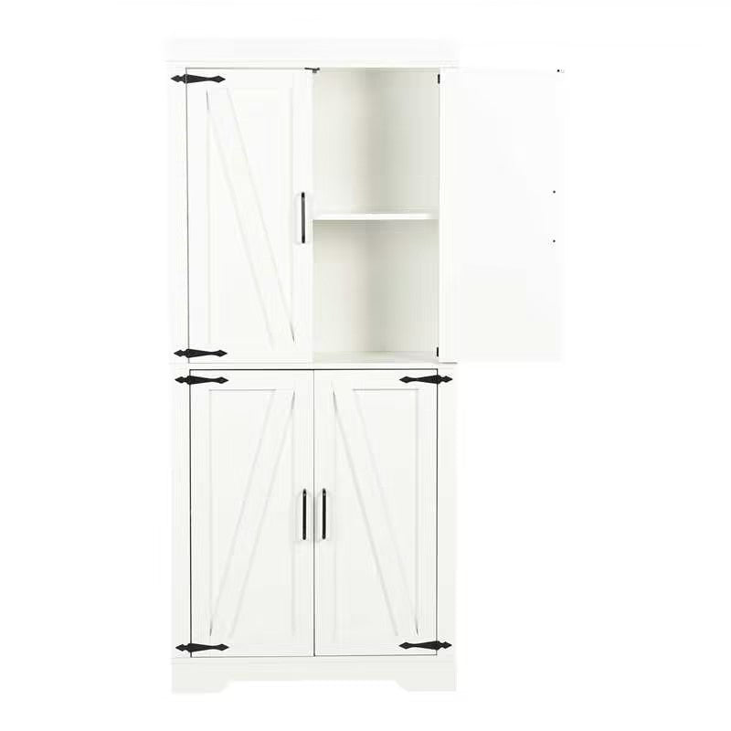 Homy Casa PANEM 68.1" Tall Storage Cabinet with Adjustable Shelves and Double Doors