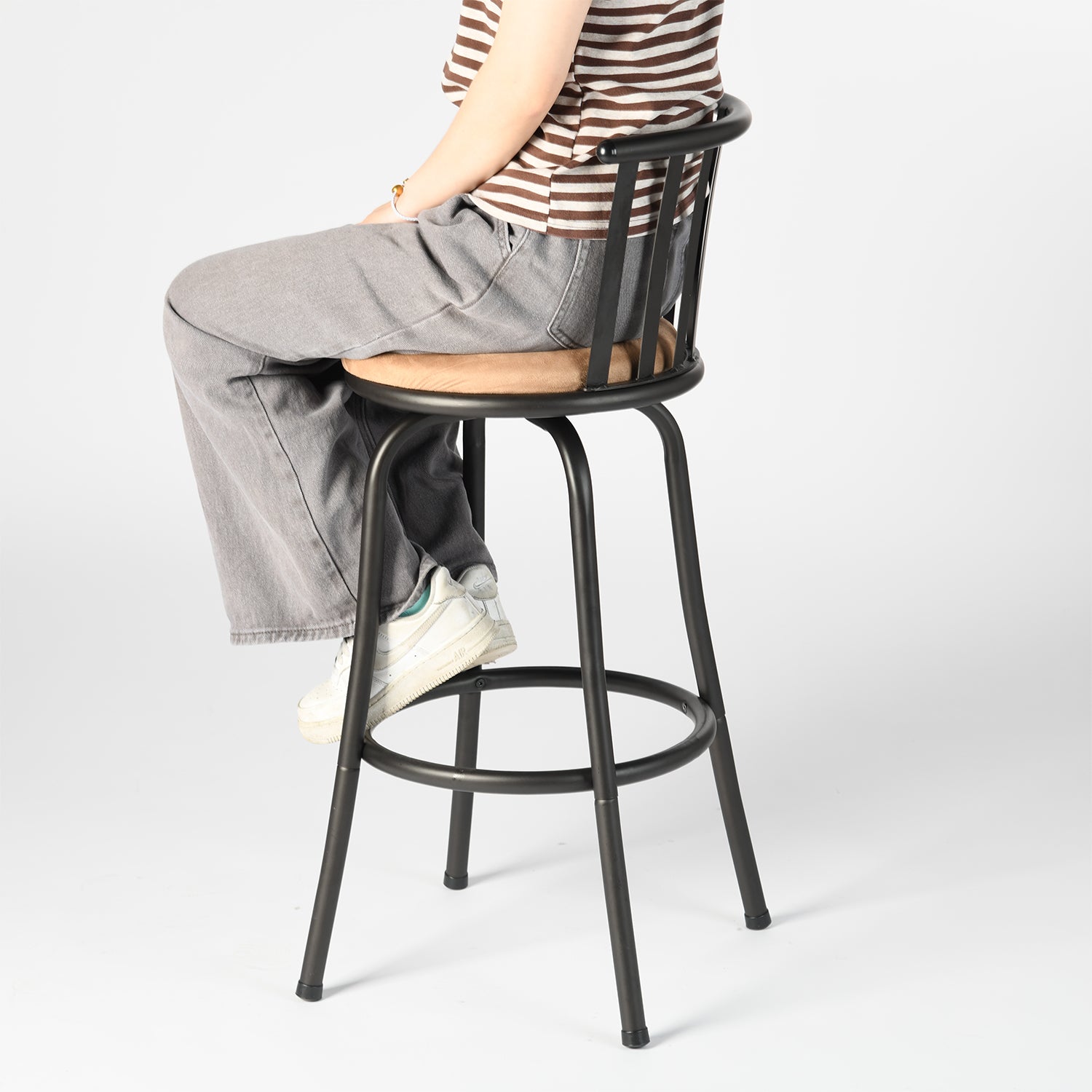 Pistil Adjustable Microsuede Barstools Set of 2