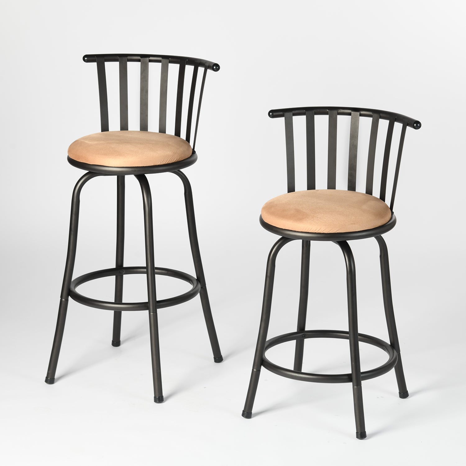Pistil Adjustable Microsuede Barstools Set of 2