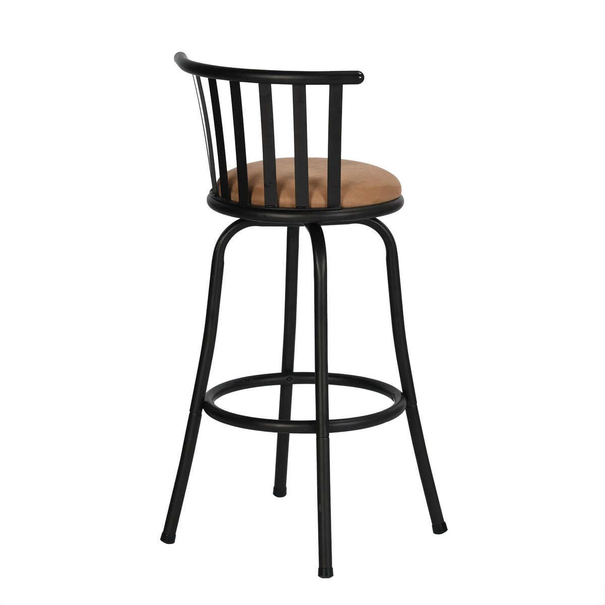 Homy Casa Pistil 24~29" Seat Height Adjustable Brown Suede Bar Stools, Set of 2