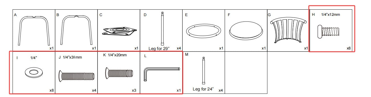Pistil Barstool Hardware