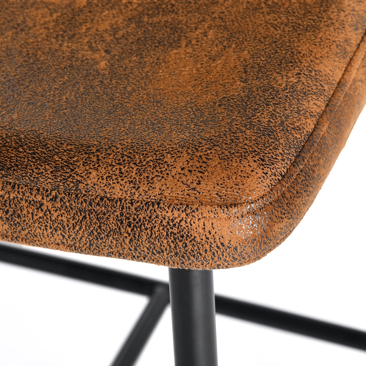 Pomona 26" Bar Stool Microsuede Brown Upholstery, Stylish & Durable