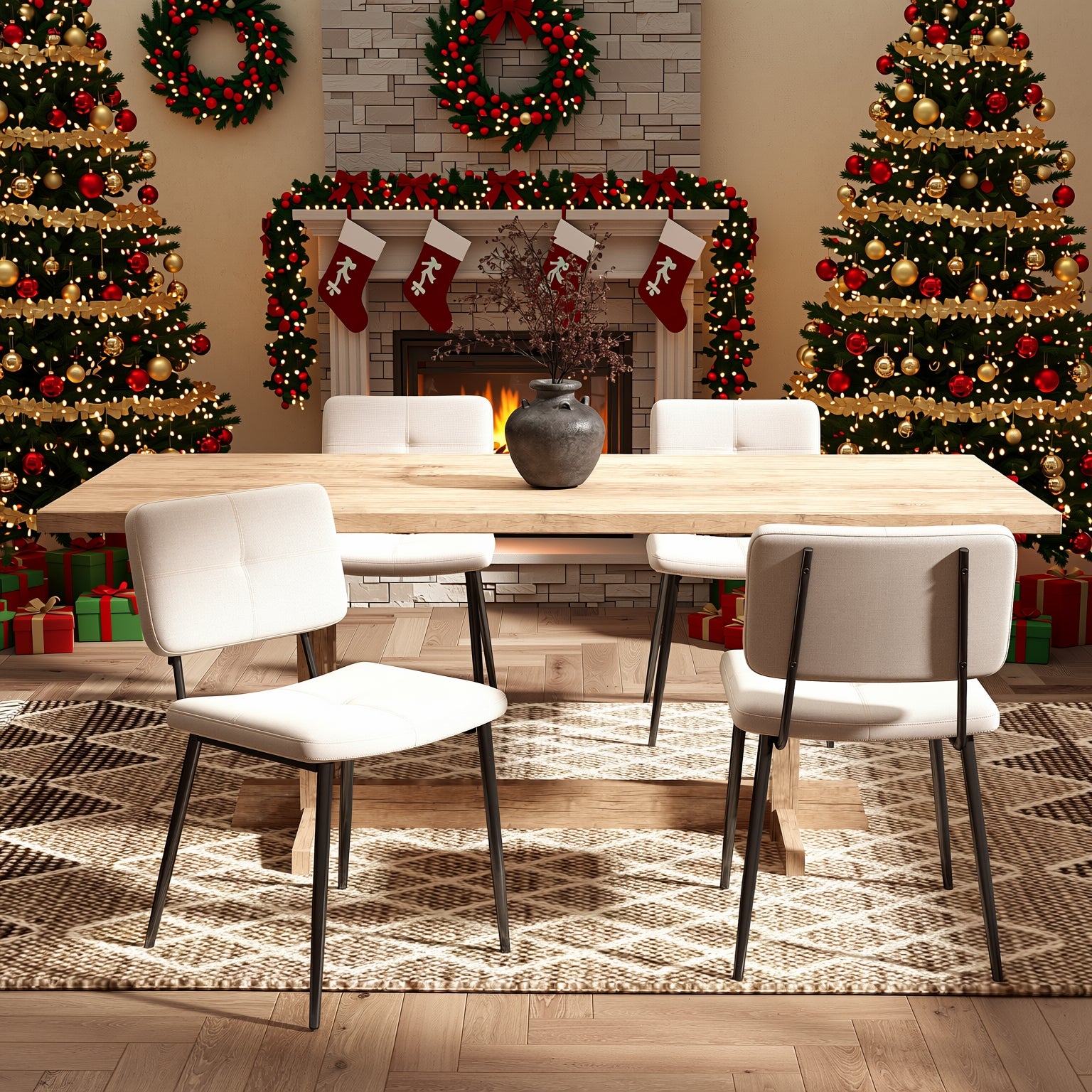 Pomona Upholstered Dining Chairs Set of 4