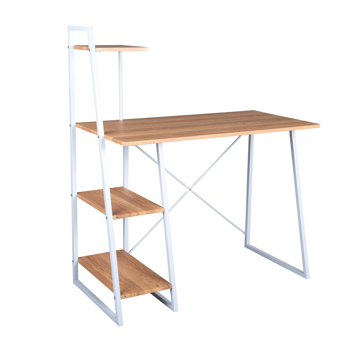 Homy Casa POUCHU OAK 40.94" Computer Desk for Home Office Workspace
