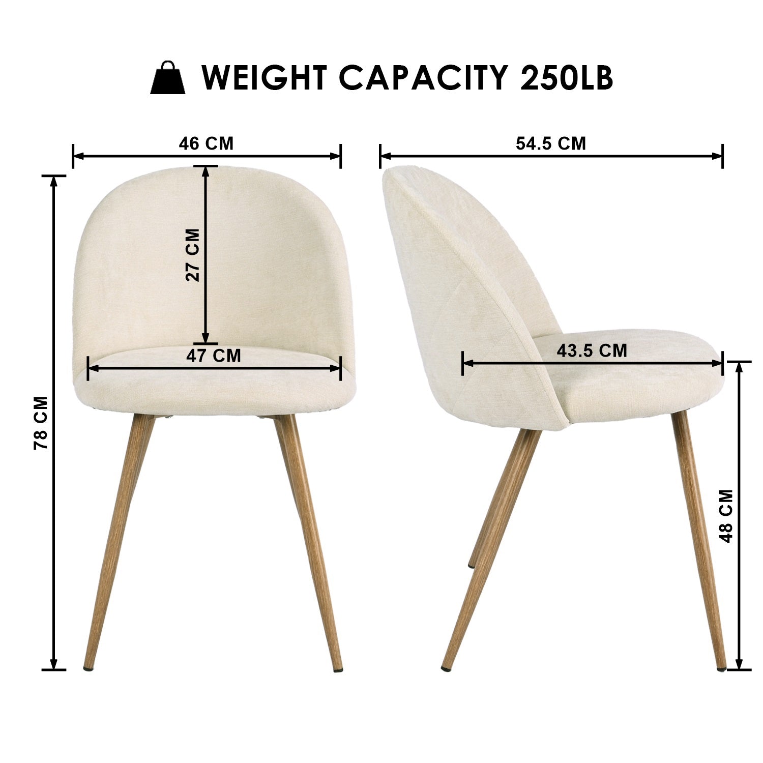 Homy Casa Rookie 5PC Dining Table Set 31.5” Round Table with 4 Puz Biscuit Upholstered Chairs in Beige
