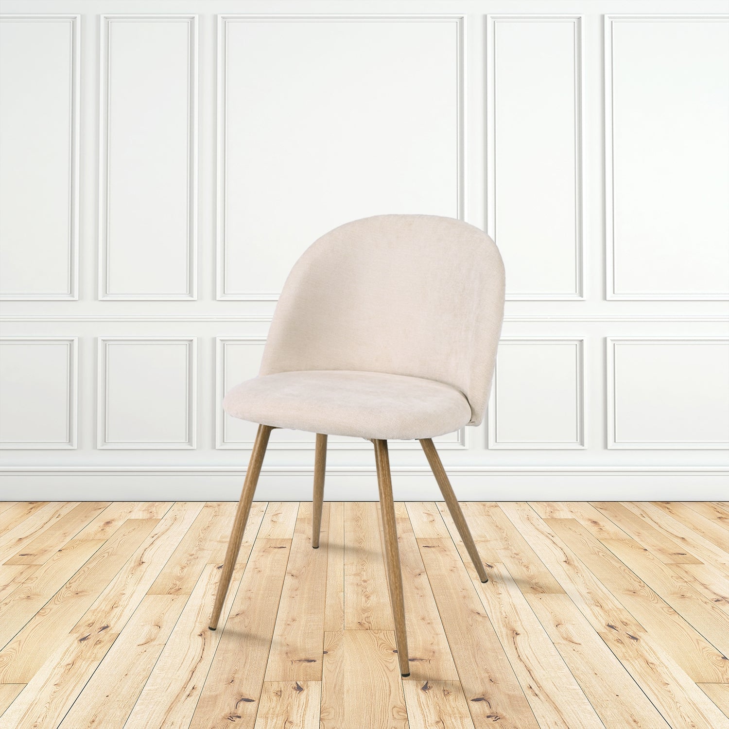 PUZ Modern Fabric Upholstered Dining Chairs with Metal Legs Set of 2 / 4