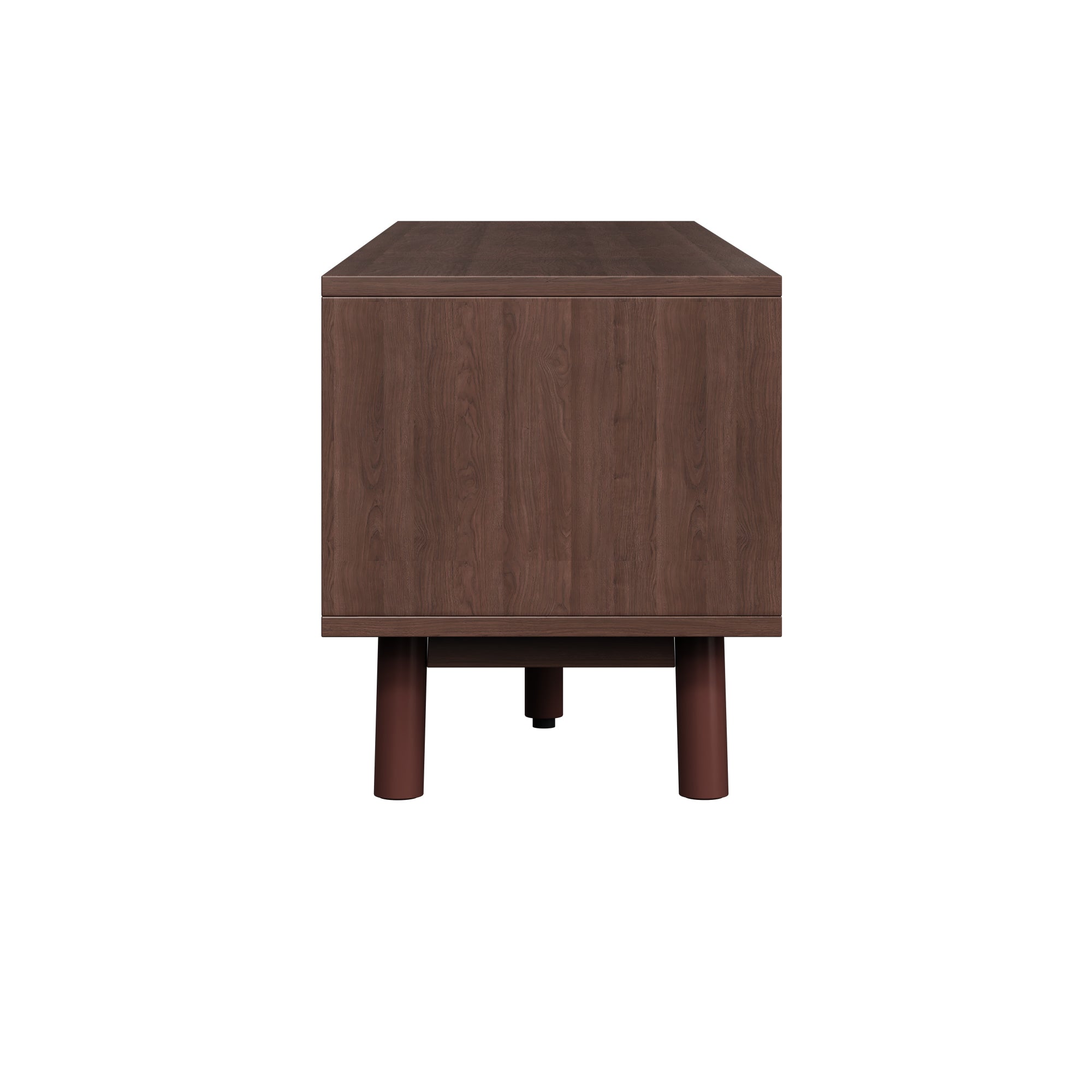 Padova 75" Wood Modern TV Stand with  Flip Door Cabinets and Open Storage
