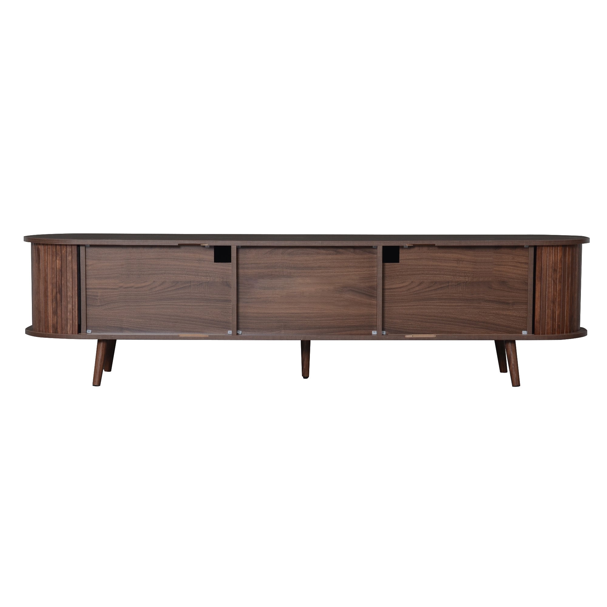 Perugia 80" Mid-Century Modern TV Stand with Sliding Doors and Drawers