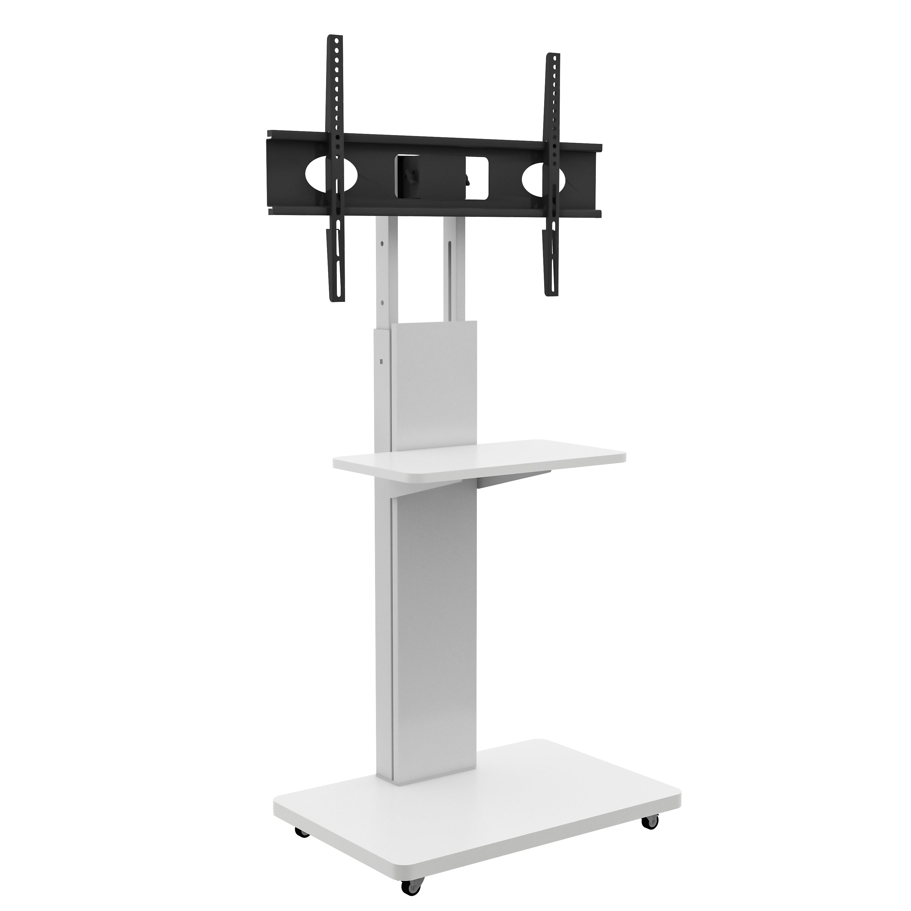 Pisa Mobile TV Stand for 32-75" TVs with Mobile Cart and Shelf