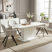 QUINBY 5 Piece Extendable Dining Table Set with 4 CALIFORNIA Swivel Chairs