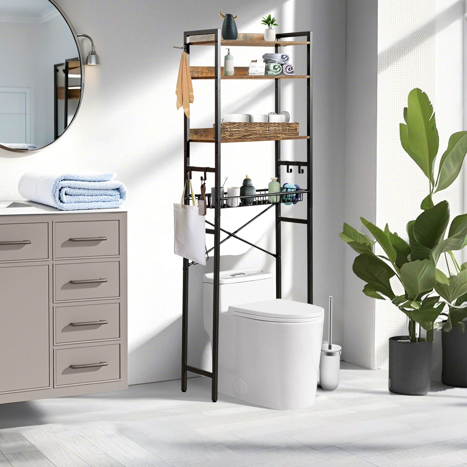 Ranni Storage Rack 4-Tier Bathroom Organizer Shelf