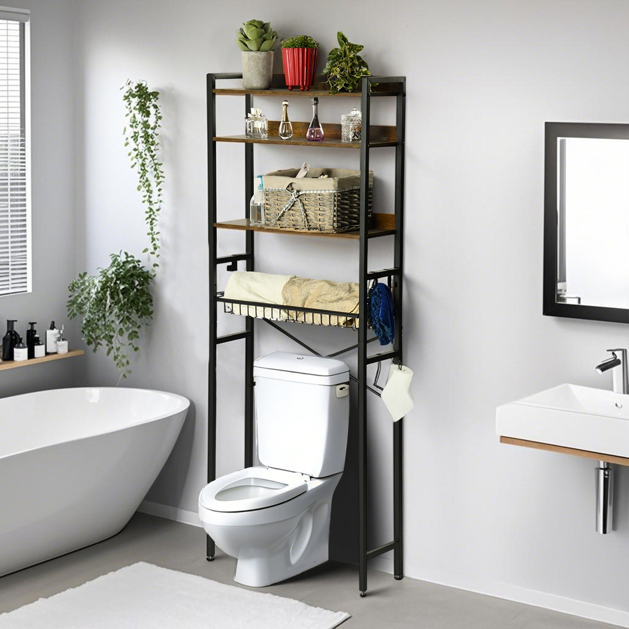 Ranni Storage Rack 4-Tier Bathroom Organizer Shelf