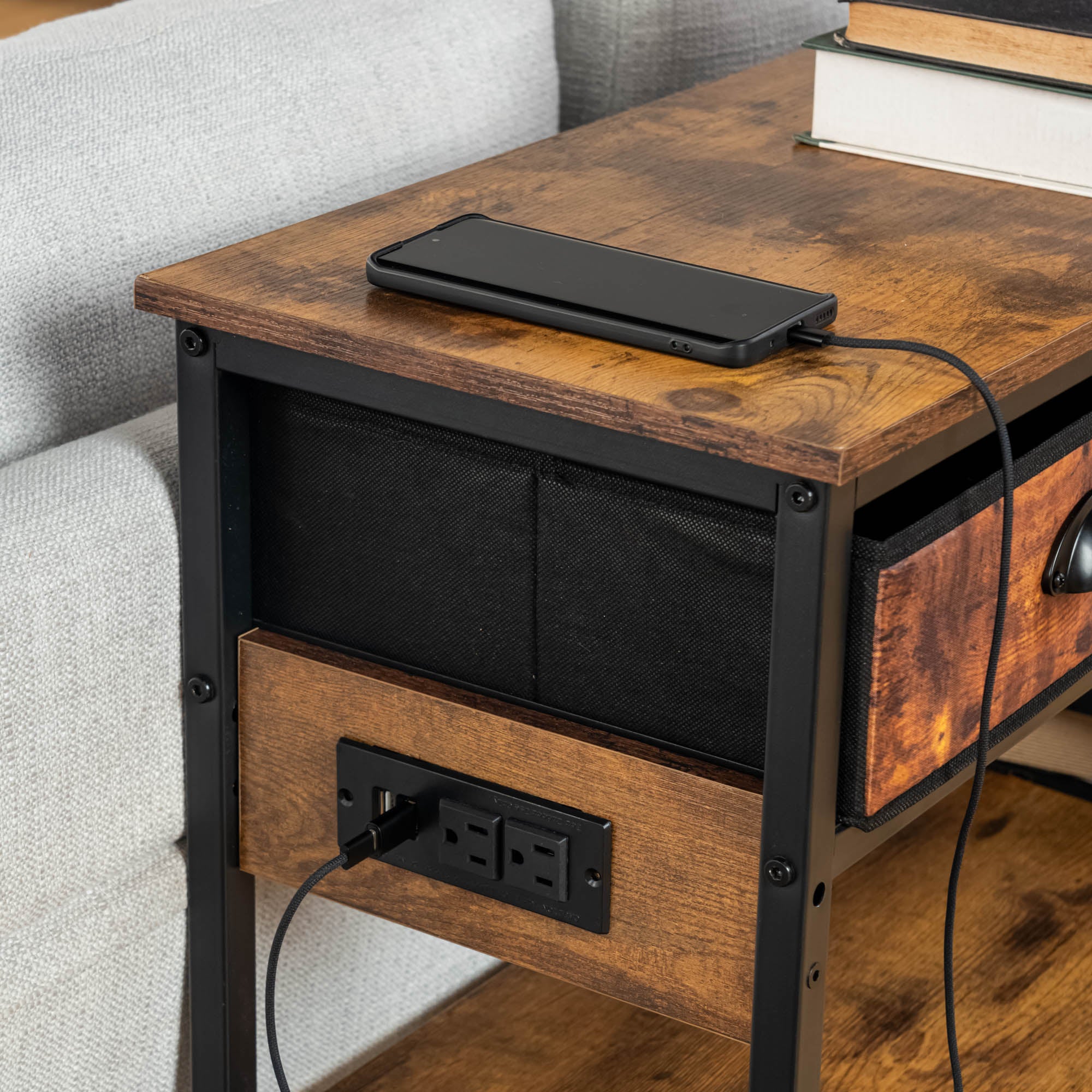 Renna 43.3” Console Desk Modern Entryway Table with Drawers