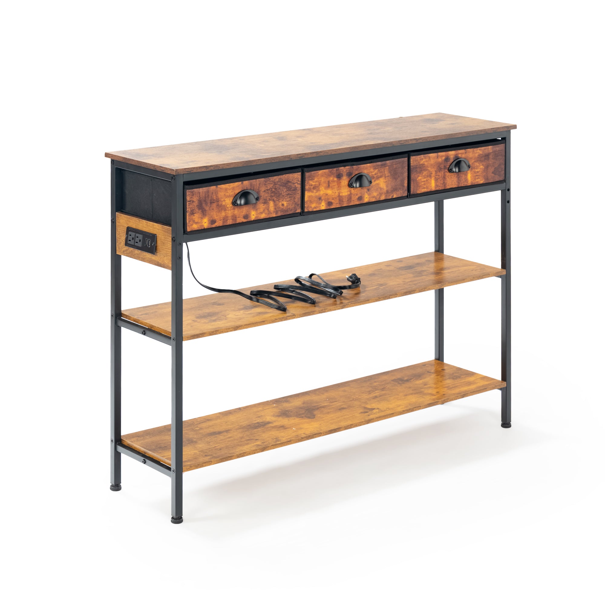 Renna 43.3” Console Desk Modern Entryway Table with Drawers