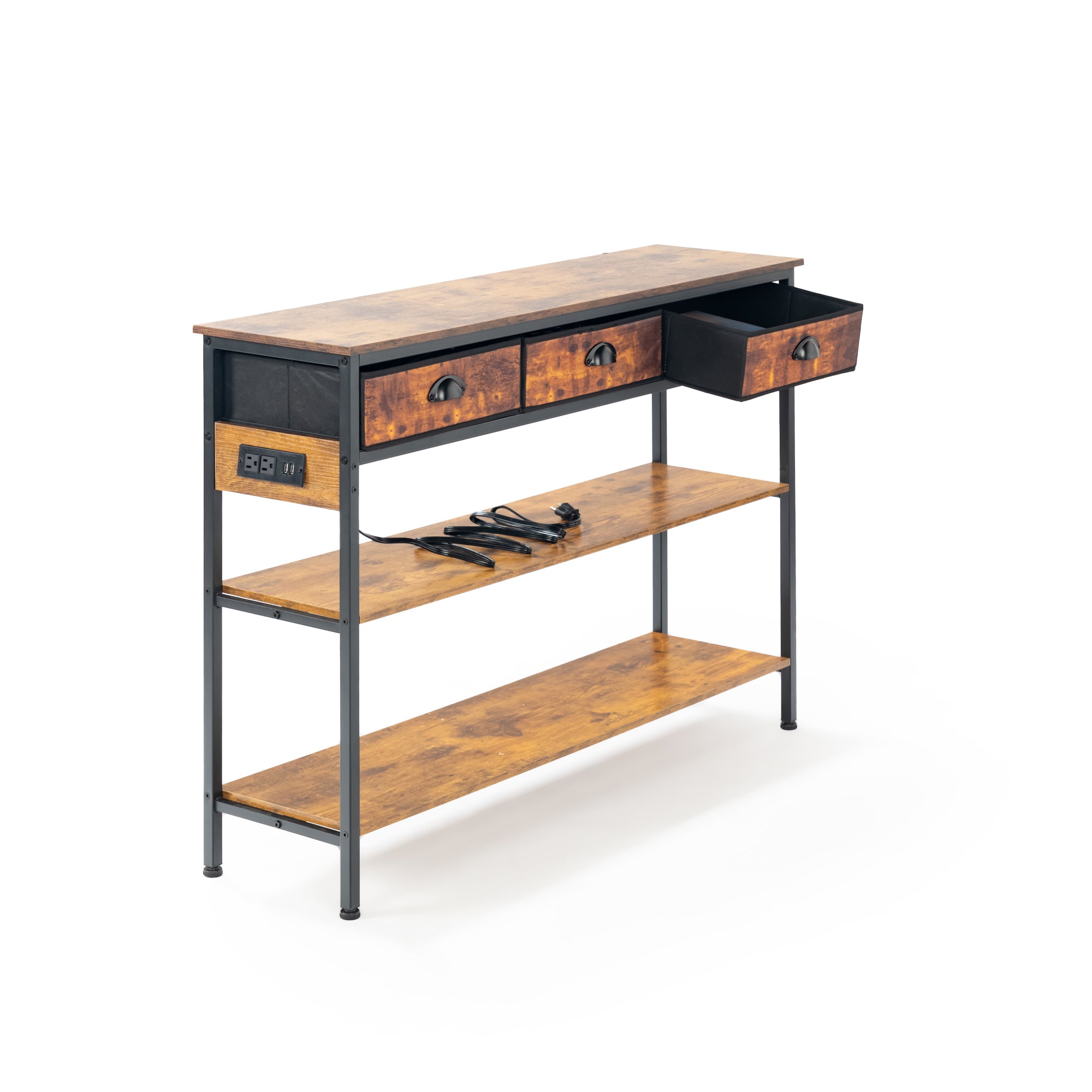 Renna 43.3” Console Desk Modern Entryway Table with Drawers