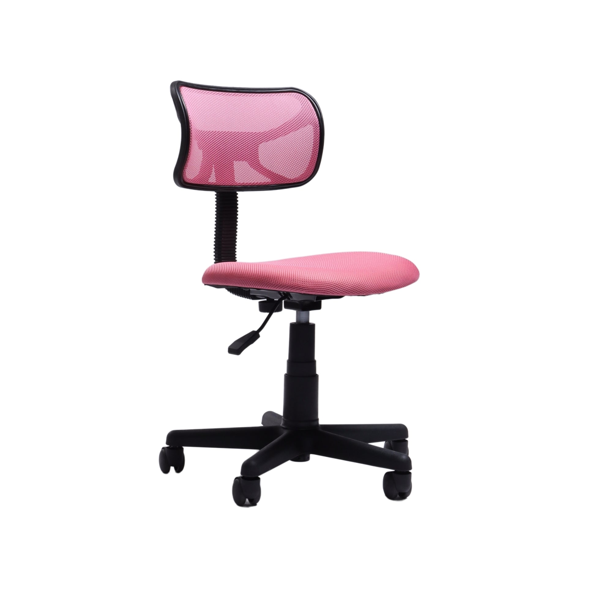Homy Casa Roly Small Mesh Office Chair Compact Ergonomic Office Chair Study Room Home Office,Pink