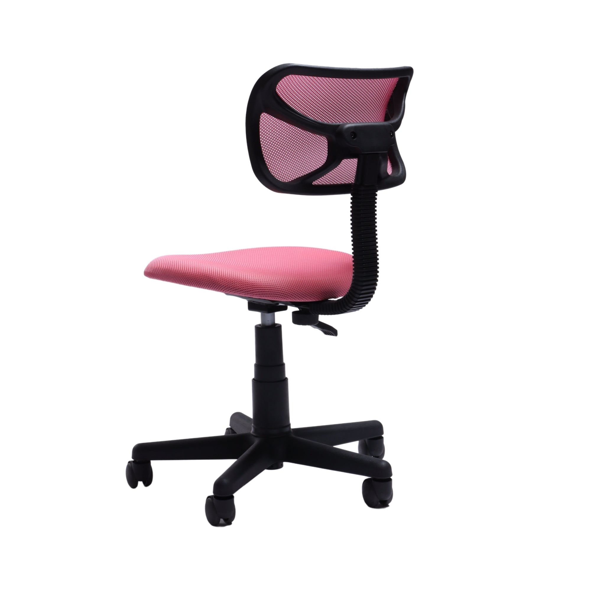 Homy Casa Roly Small Mesh Office Chair Compact Ergonomic Office Chair Study Room Home Office,Pink