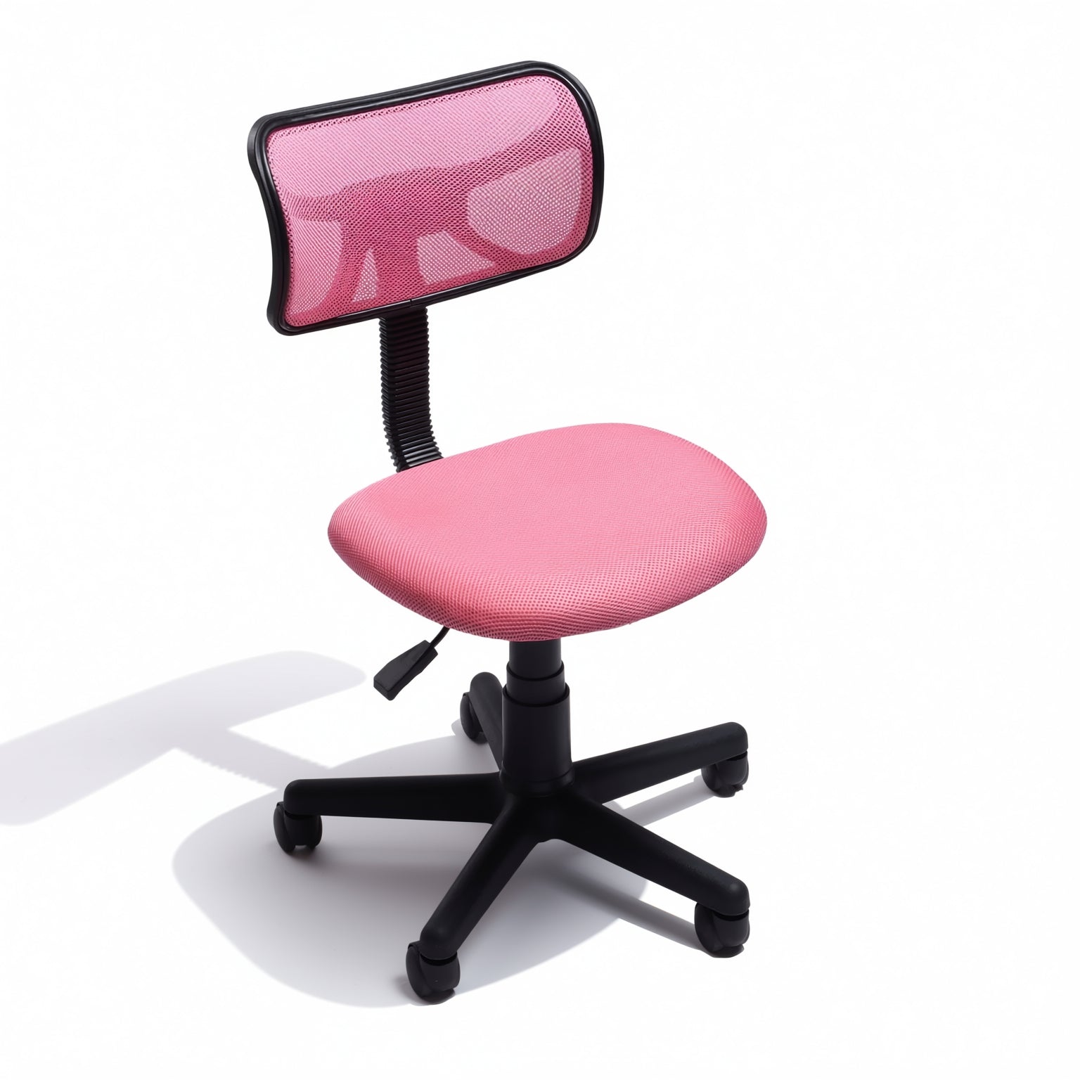 Homy Casa Roly Small Mesh Office Chair Compact Ergonomic Office Chair Study Room Home Office,Pink