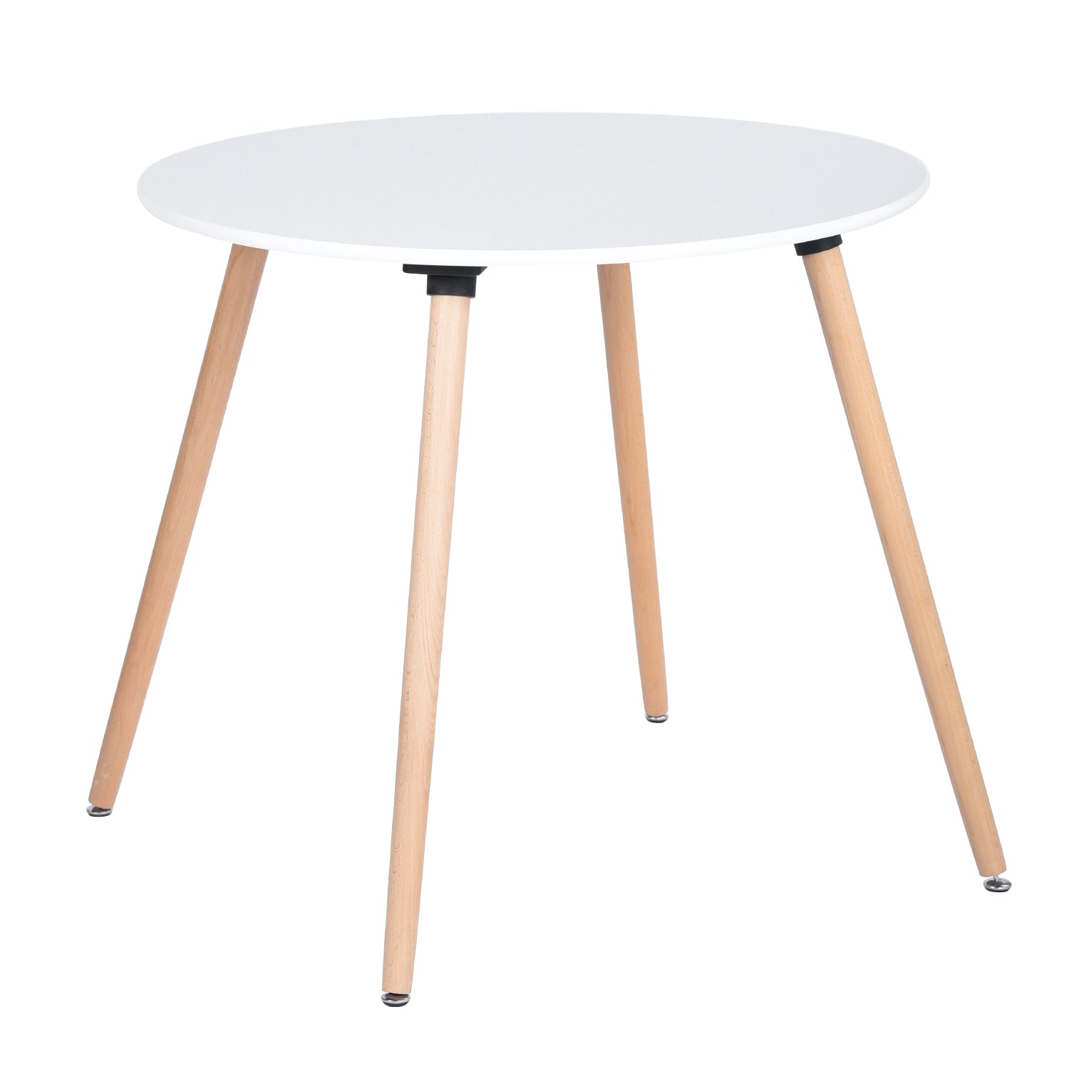 Rookie modern dining table - available in black, white, or grey with rubberwood legs