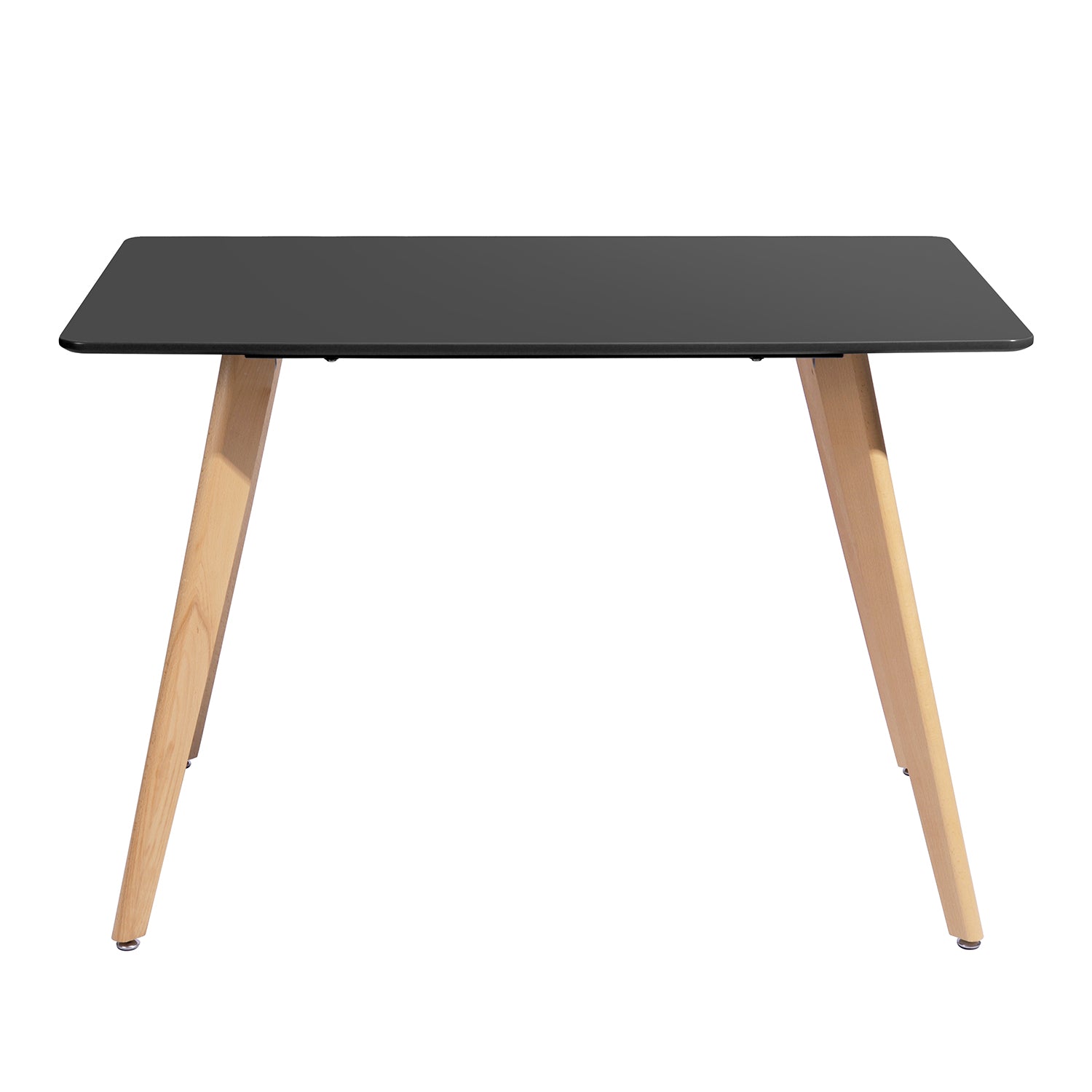 Homy Casa ROOKIE SQUARE LEG 110 BLACK A "43.3" Dining Table for Home and Workspace