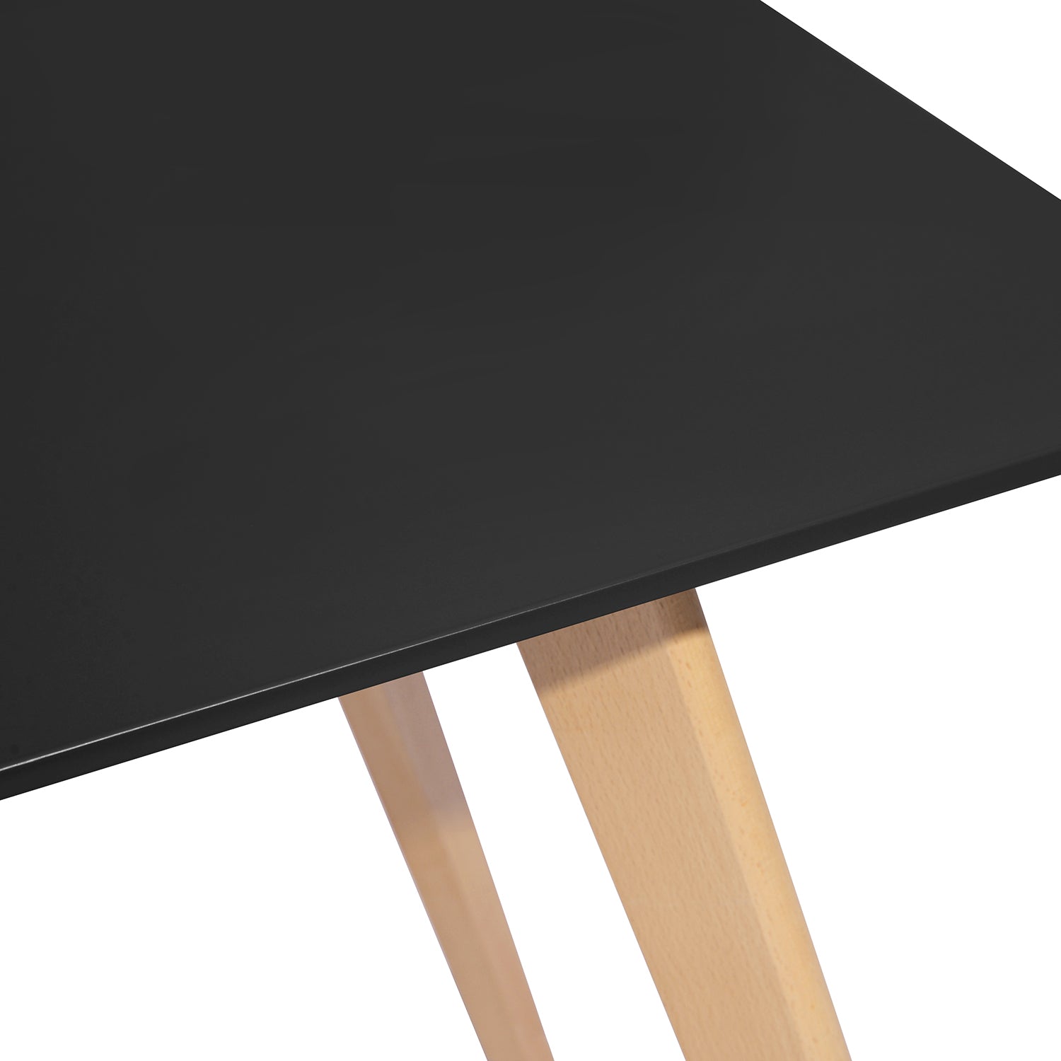 Homy Casa ROOKIE SQUARE LEG 110 BLACK A "43.3" Dining Table for Home and Workspace