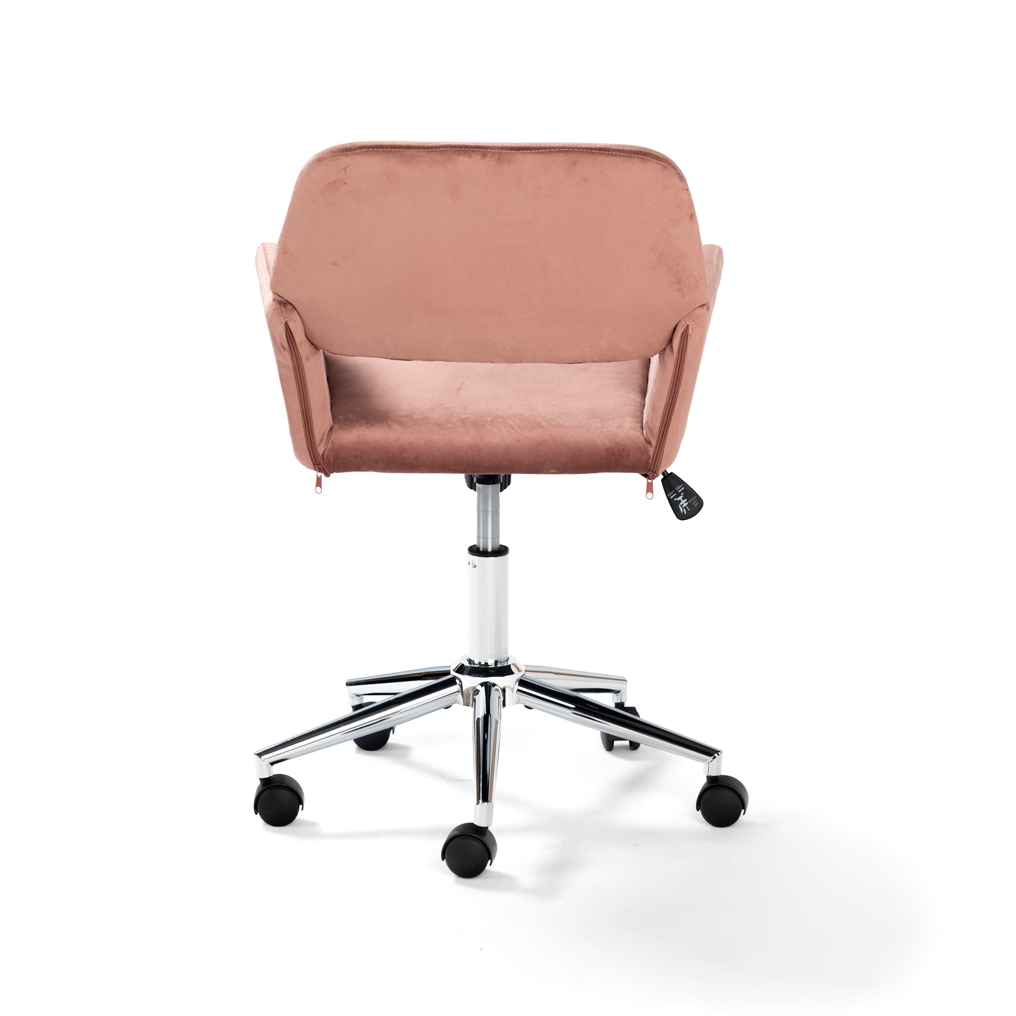Homy Casa Ross Velvet Pink Swivel Desk Chair with Arms