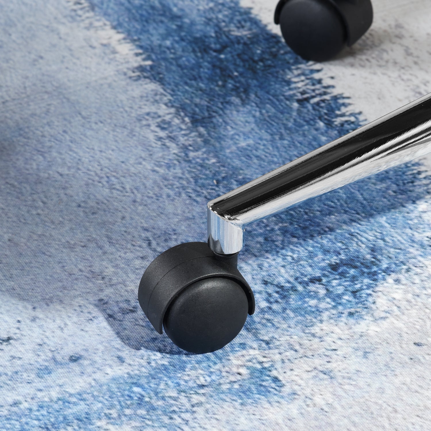 ROSS Velvet Swivel Desk Chair with Arms, Adjustable Height Task Chair on Wheels, Chrome Base, Blush Pink