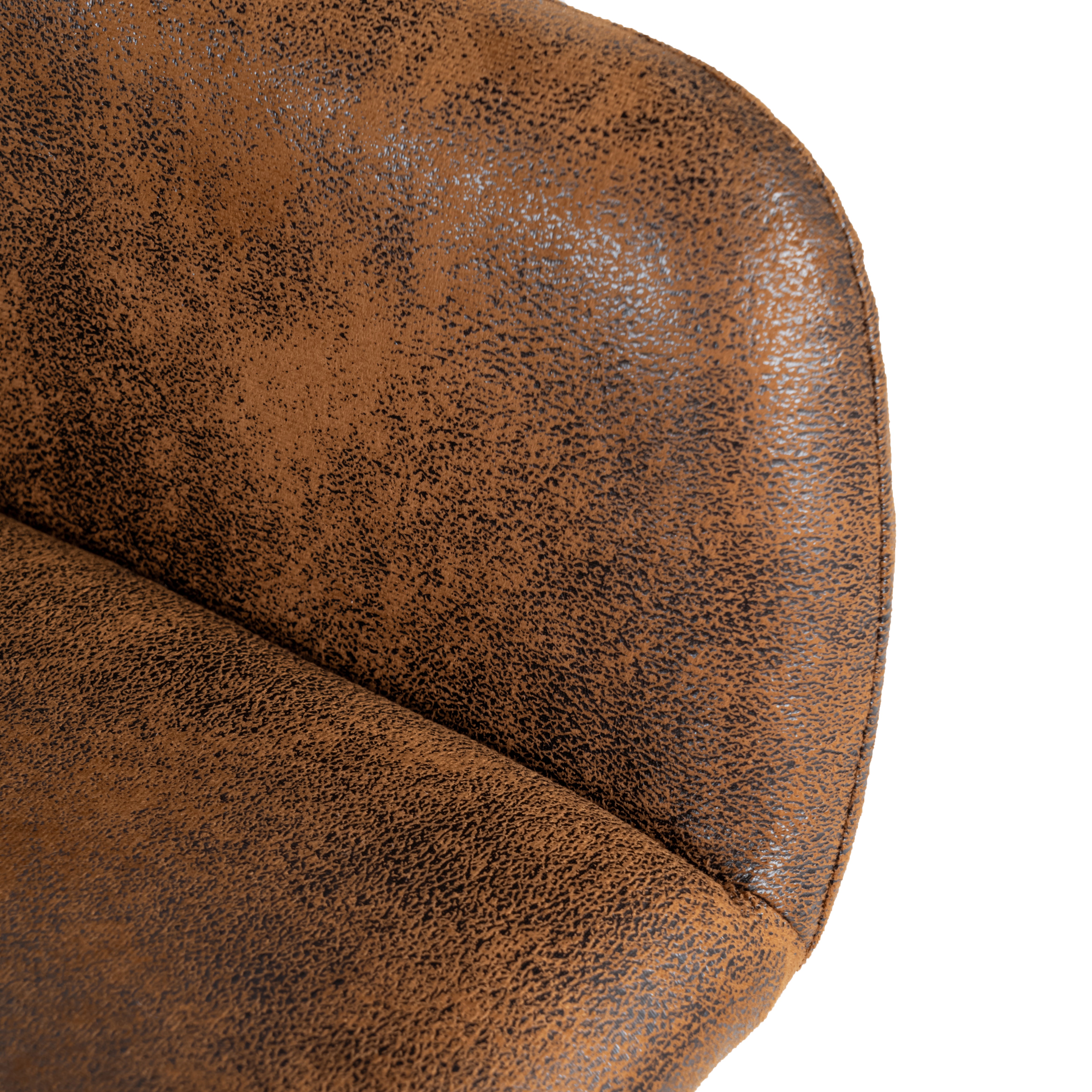 Homy Casa ROSS Suede Brown Black Office Chair, Adjustable Faux Suede Ergonomic Desk Chair Open Box