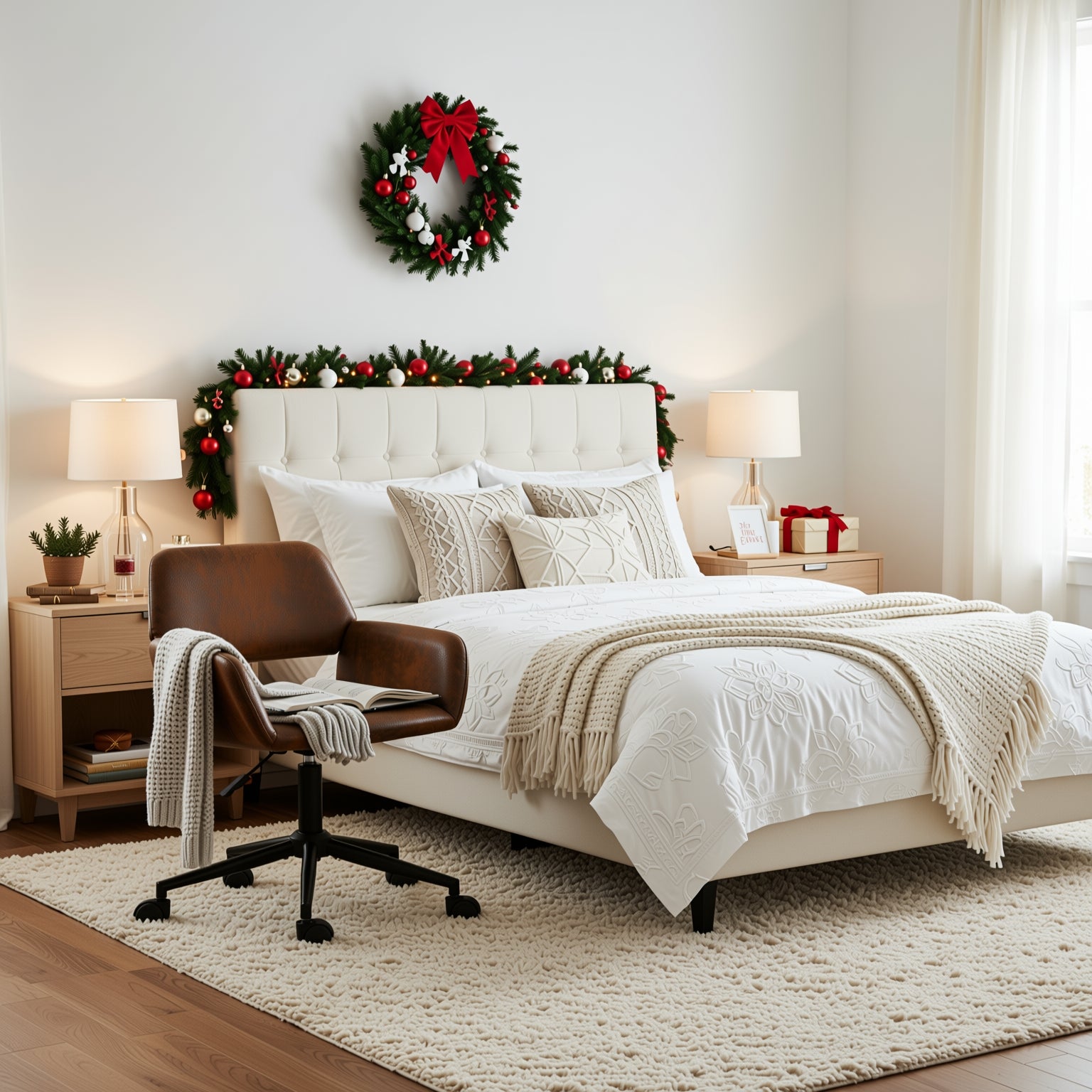 Ross Ergonomic Upholstered Office Chair with Metal Legs