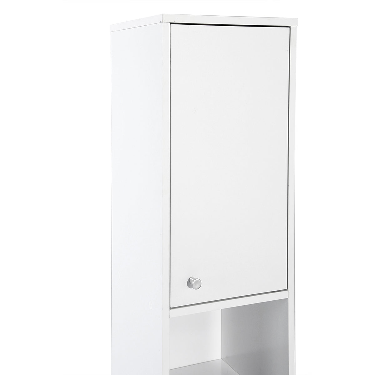 Rozier Tall Narrow Storage Cabinet With Doors and Shelves Space Saving Floor Cabinet for Bathroom Living Room Home Office