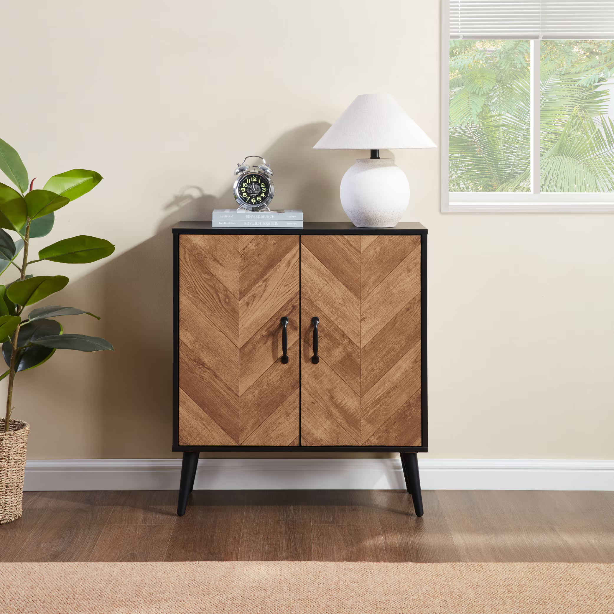 Salmon Modern Buffet Storage Cabinet