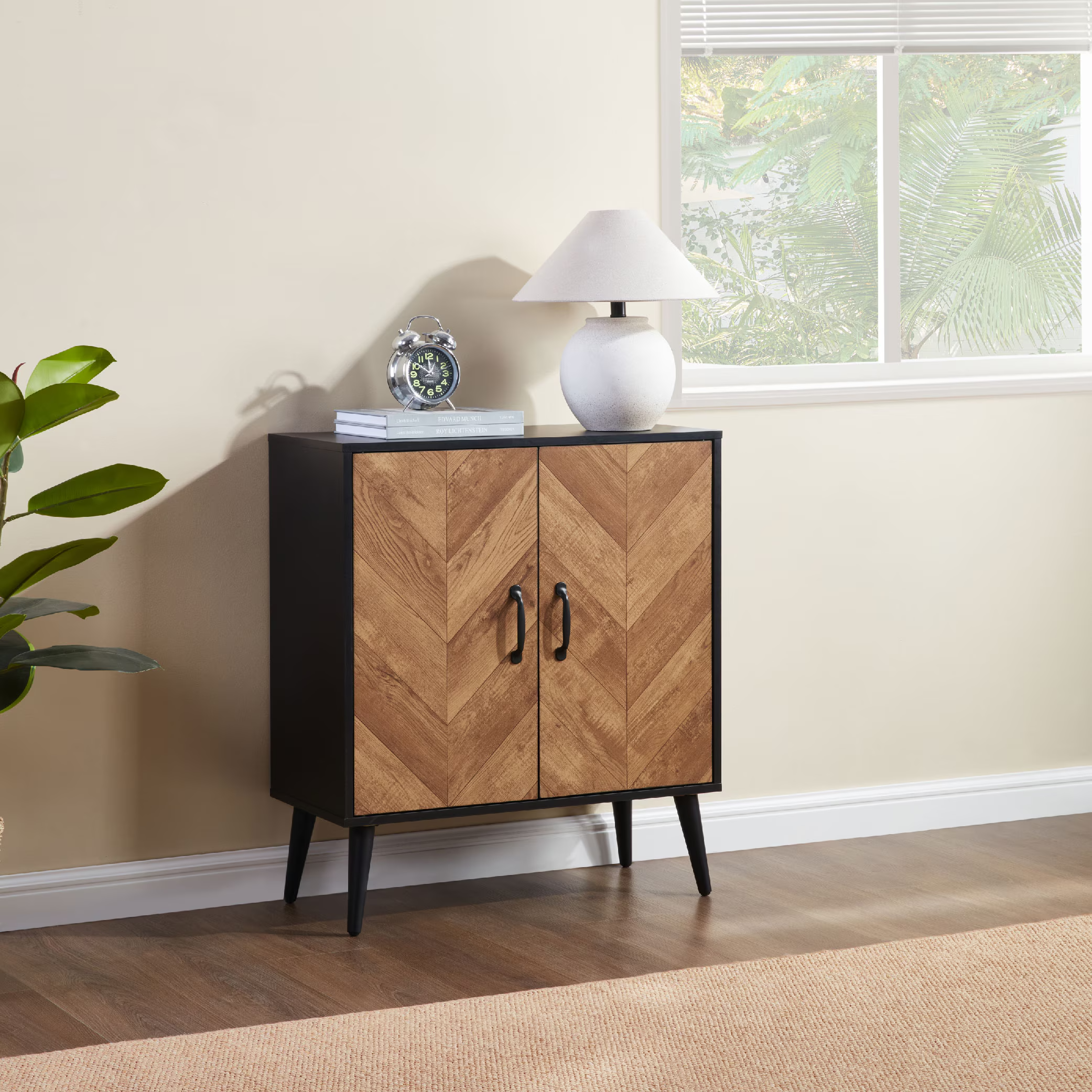Salmon Modern Buffet Storage Cabinet