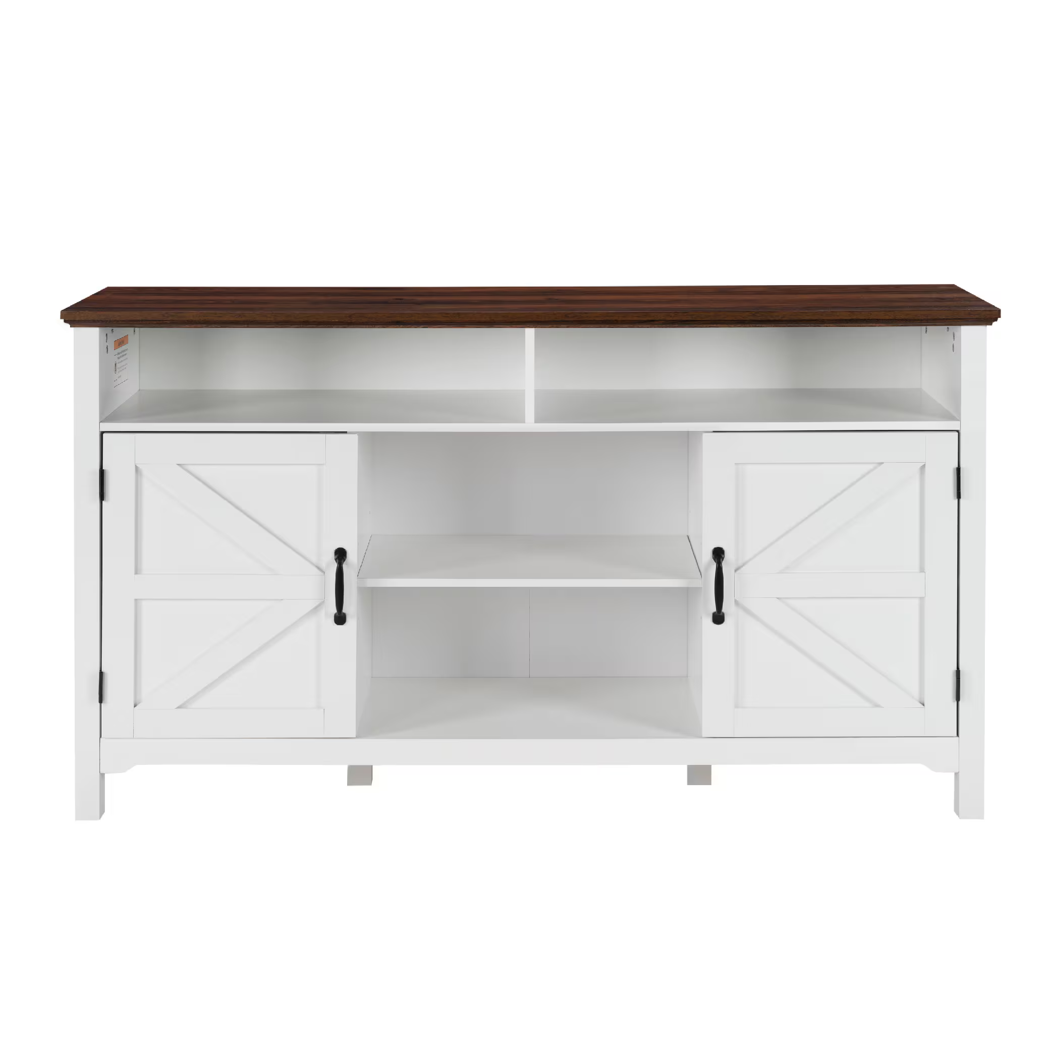 Trieste Modern Farmhouse TV Stand with Storage Cabinets