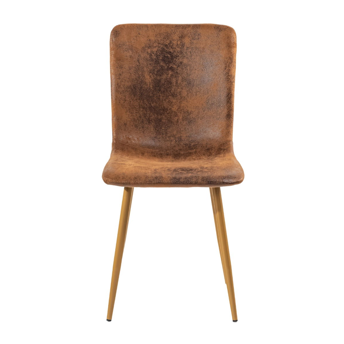 Homy Casa SCARGILL 2PC Dining Chairs Set in Suede Brown