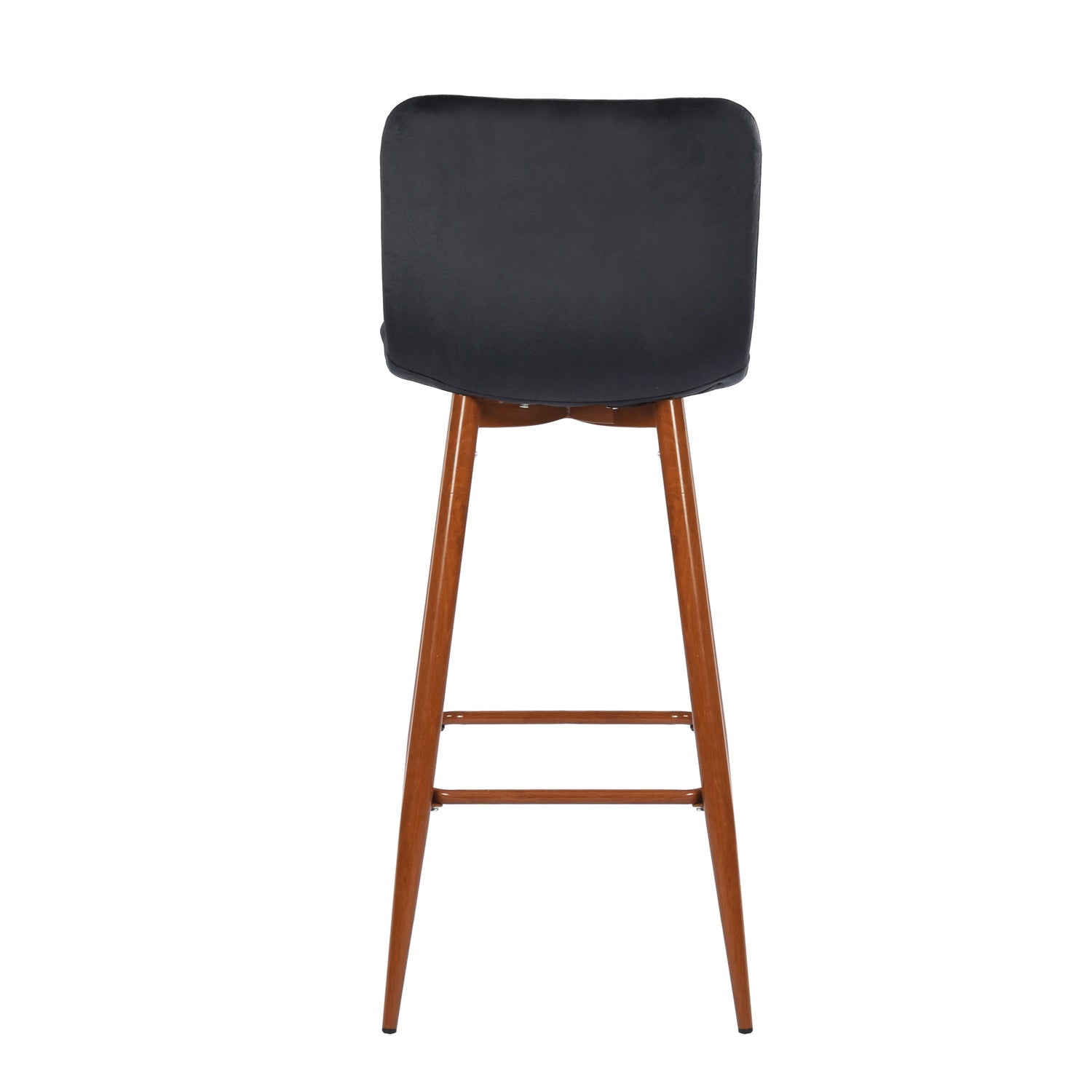 Homy Casa SCARGILL 2PC 29” VELVET BLACK Bar Stool for Home and Workspace Open Box