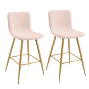 Scargill Upholstered Counter Height Bar Stools Set of 2 with Back-HOMY CASA