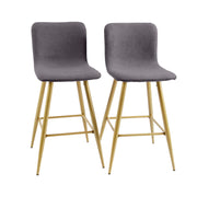 26'' Upholstered Counter Height Bar Stools Set of 2 with Back - HomyCasa