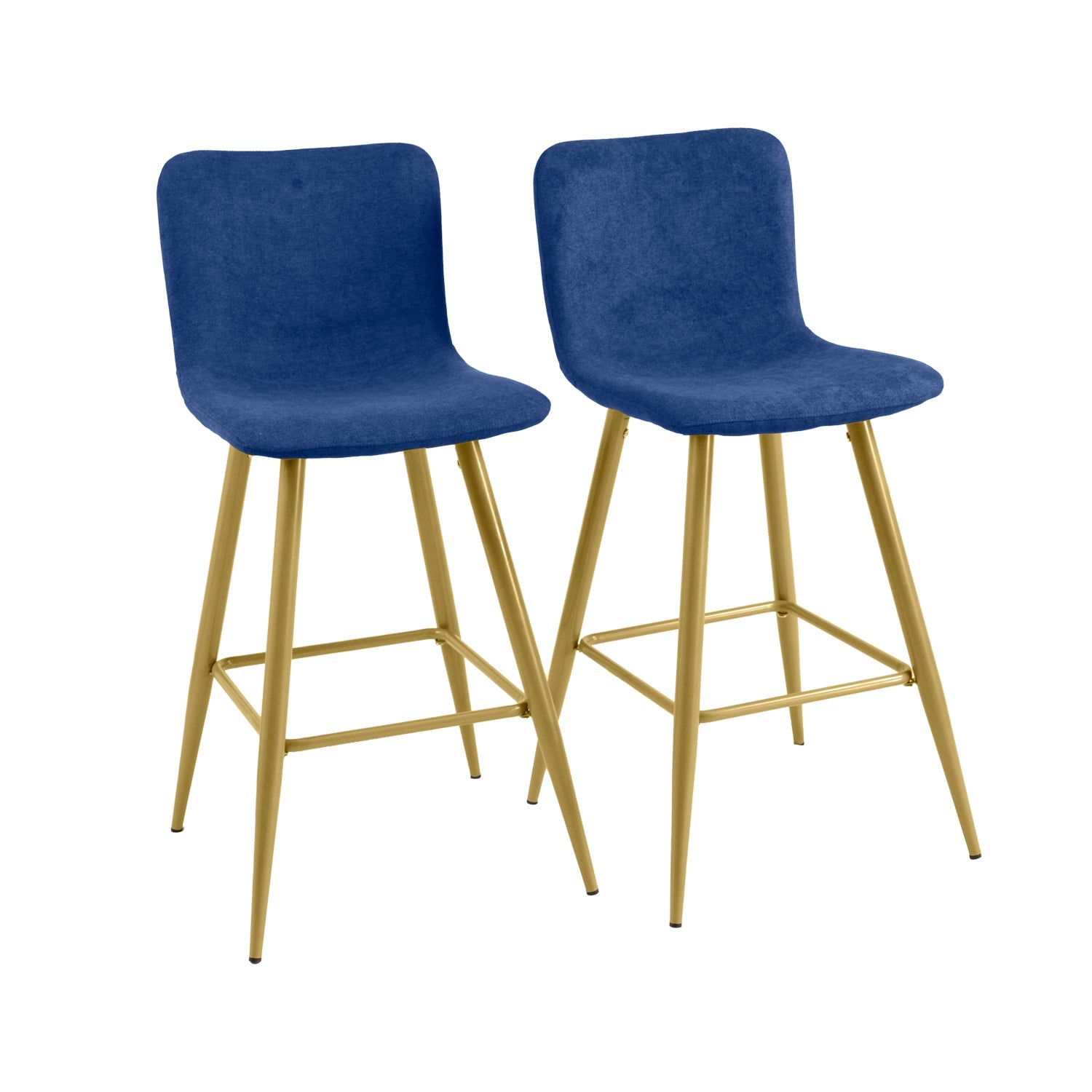 26'' Upholstered Counter Height Bar Stools Set of 2 with Back - HomyCasa
