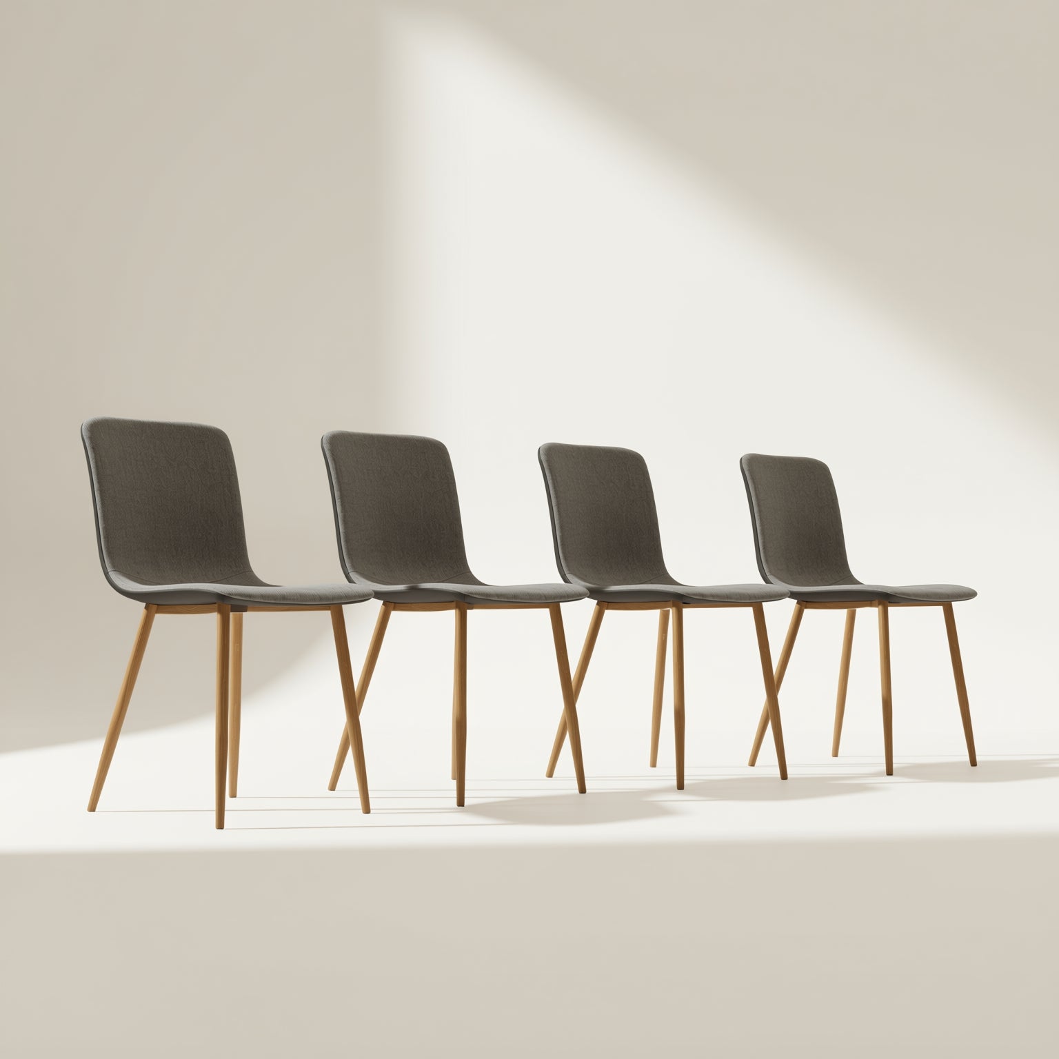 Homy Casa Scargill Set of 4 Modern Upholstered Dining Chairs with Metal Legs