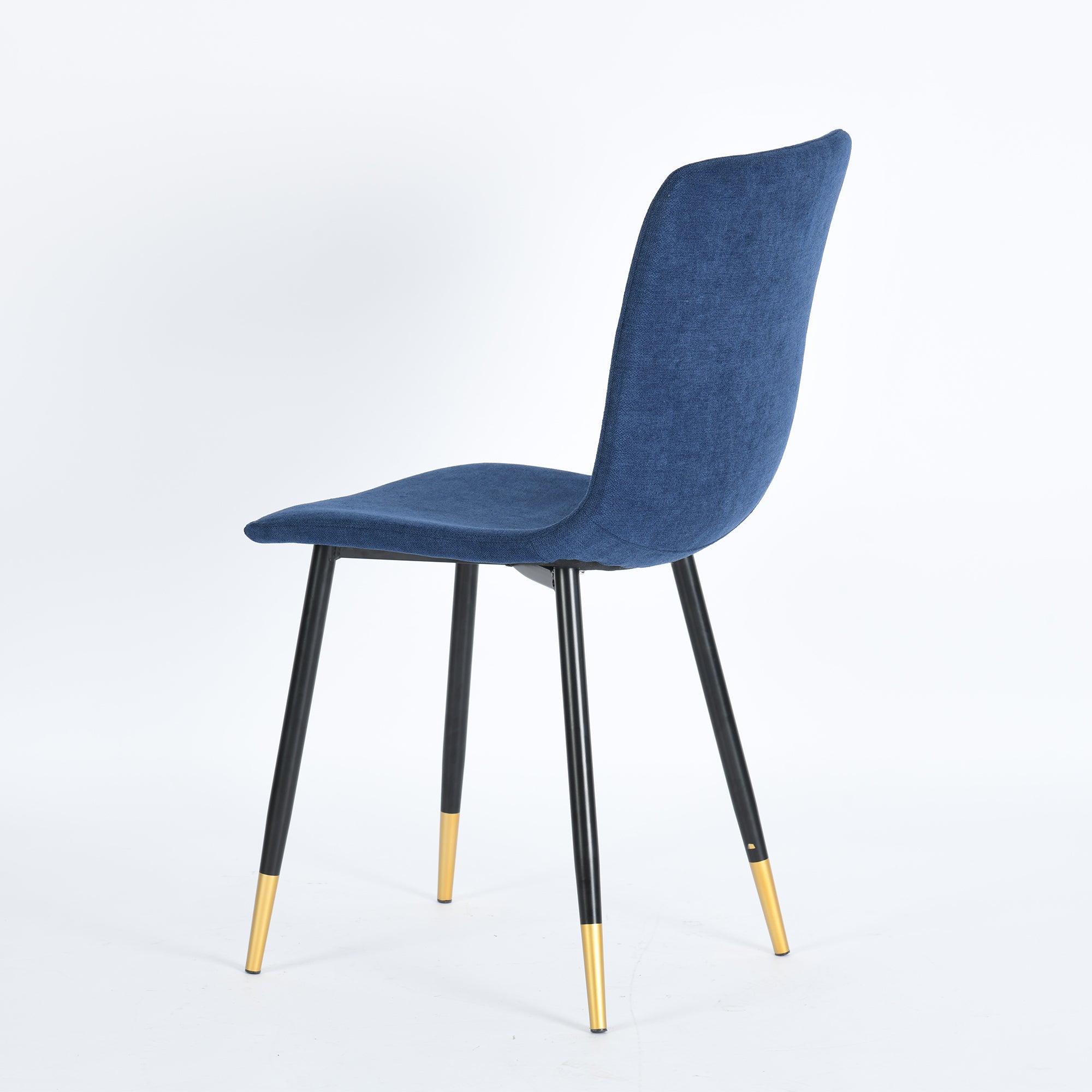 Homy Casa PIRLO 5 Piece  47" Dining Table Set with 4 SCARGILL Upholsted Chairs, Blue