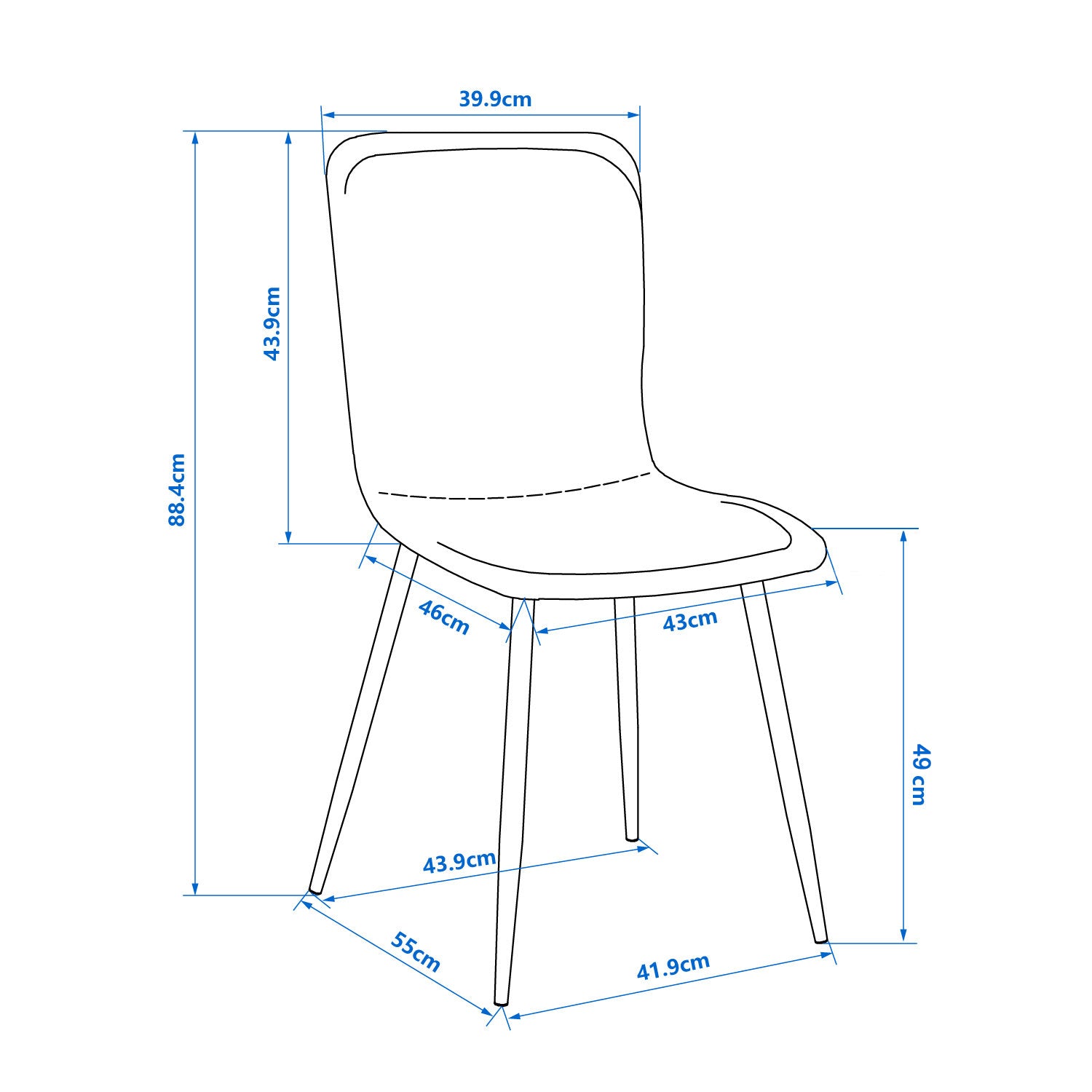 Homy Casa SCARGILL 2PC SUEDE Brown Industrial Dining Chairs, Suede Upholstery, Metal Frame