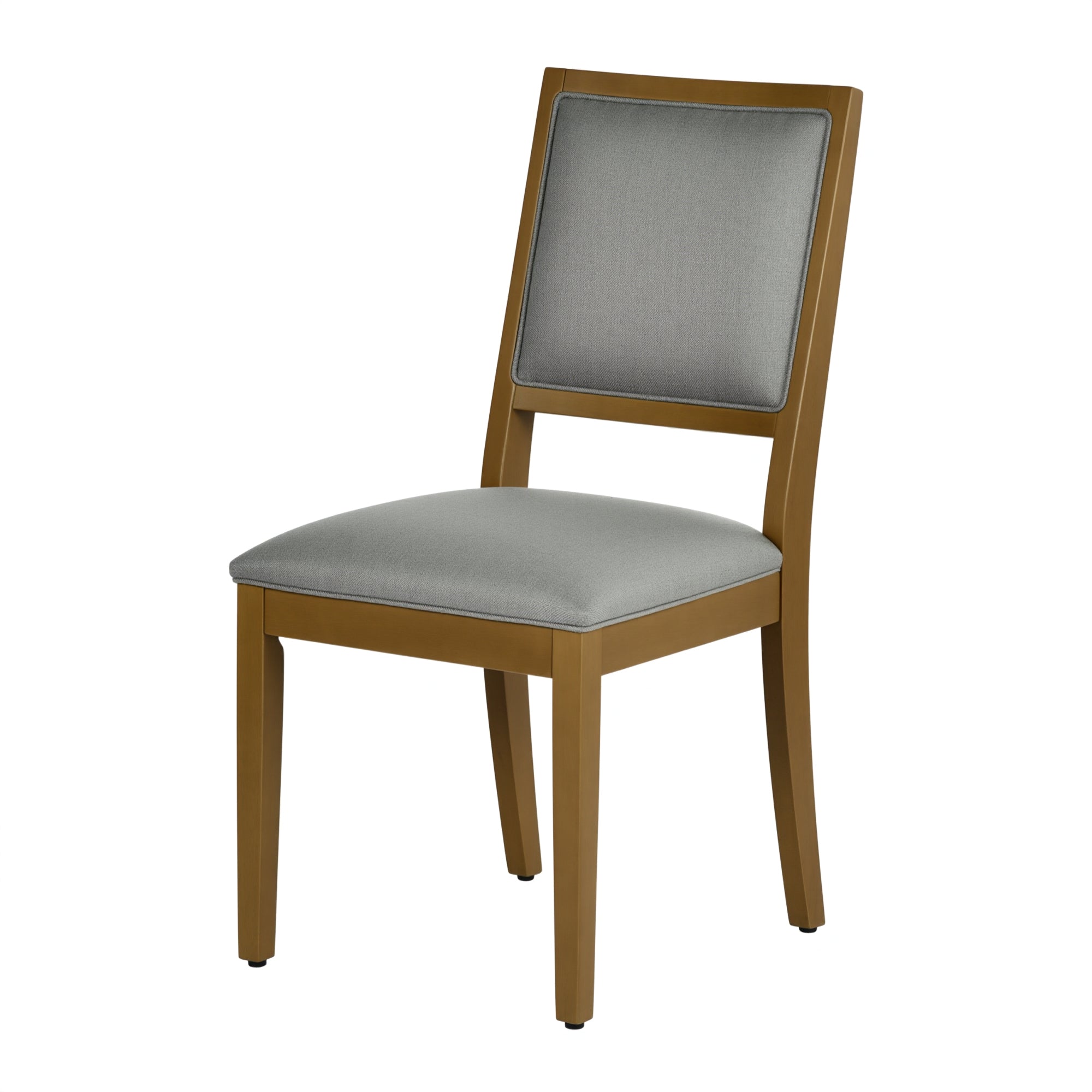Homy Casa Stan 5PC Dining Set 63” Brown Table with 4 Siget Upholstered Solid Wood Chairs