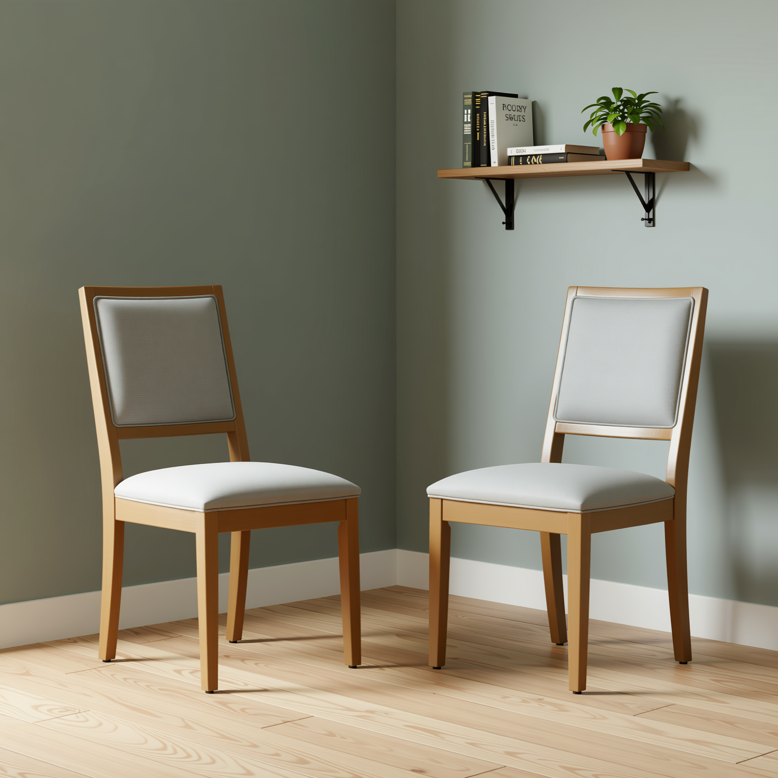 Homy Casa SIGET Charcoal Haze Leg Dining Chair 2PK 19.3" W x 19.3" D x 37.4" H Dining Seating Open Box