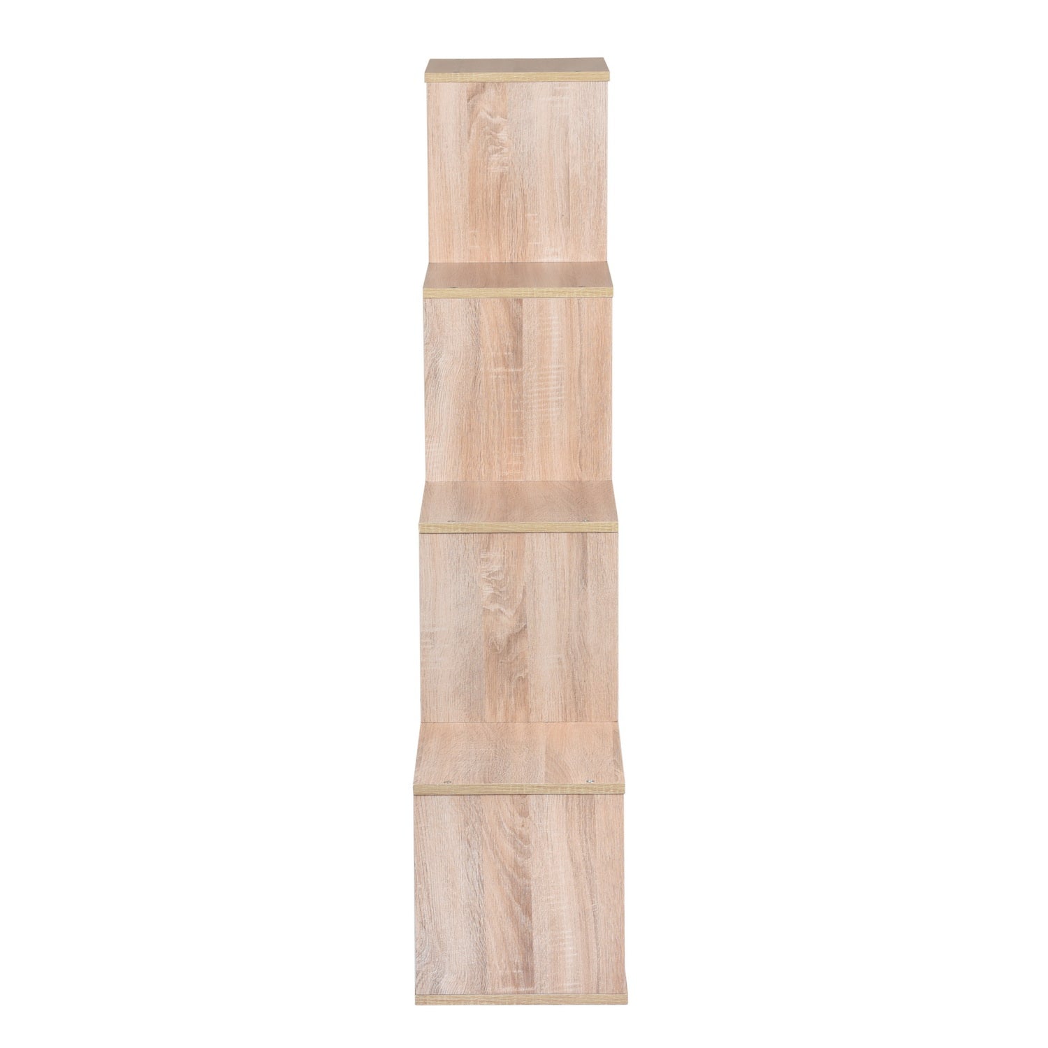 Homy Casa SIMMS SMALL Modern Wood Bookcase, 120x29x120cm, E1 Standard Particle Board, Home & Office Storage Shelf