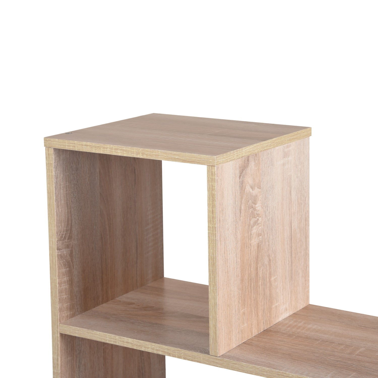 Homy Casa SIMMS SMALL Modern Wood Bookcase, 120x29x120cm, E1 Standard Particle Board, Home & Office Storage Shelf