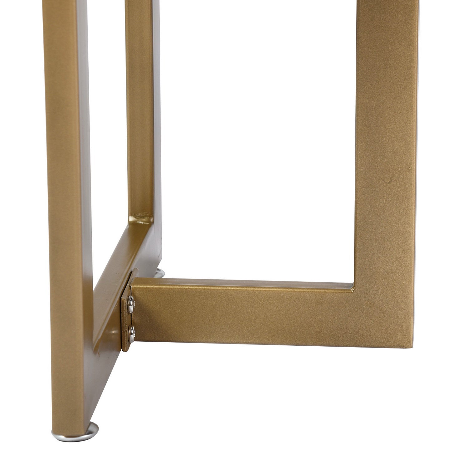 Homy Casa SLIP BENCH FROST BLUSH GOLD LEGS 44.5" x 15" x 18.5" Upholstered Bench for Living Room or Bedroom Open Box