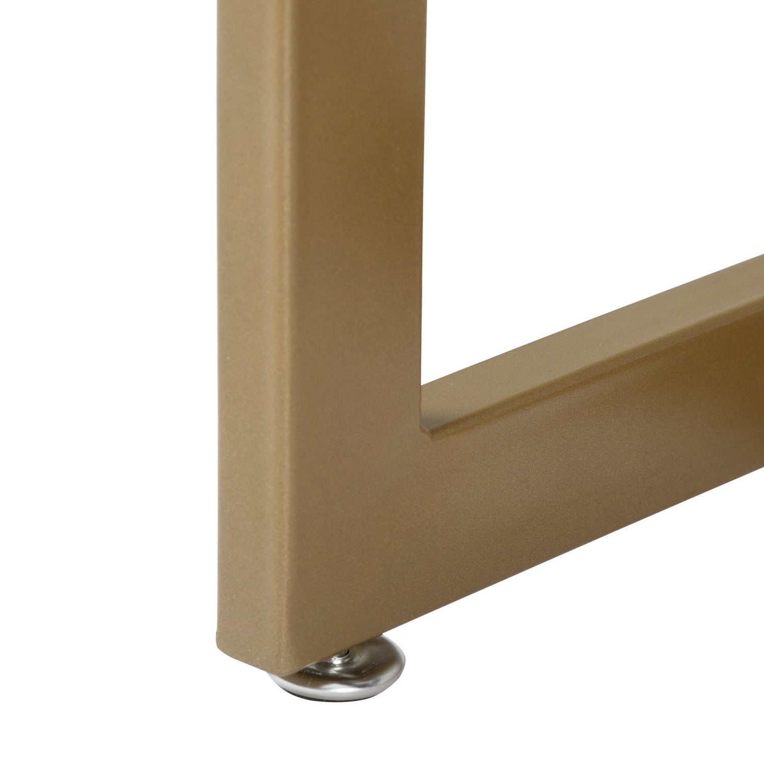 Homy Casa SLIP BENCH FROST BLUSH GOLD LEGS 44.5" x 15" x 18.5" Upholstered Bench for Living Room or Bedroom Open Box