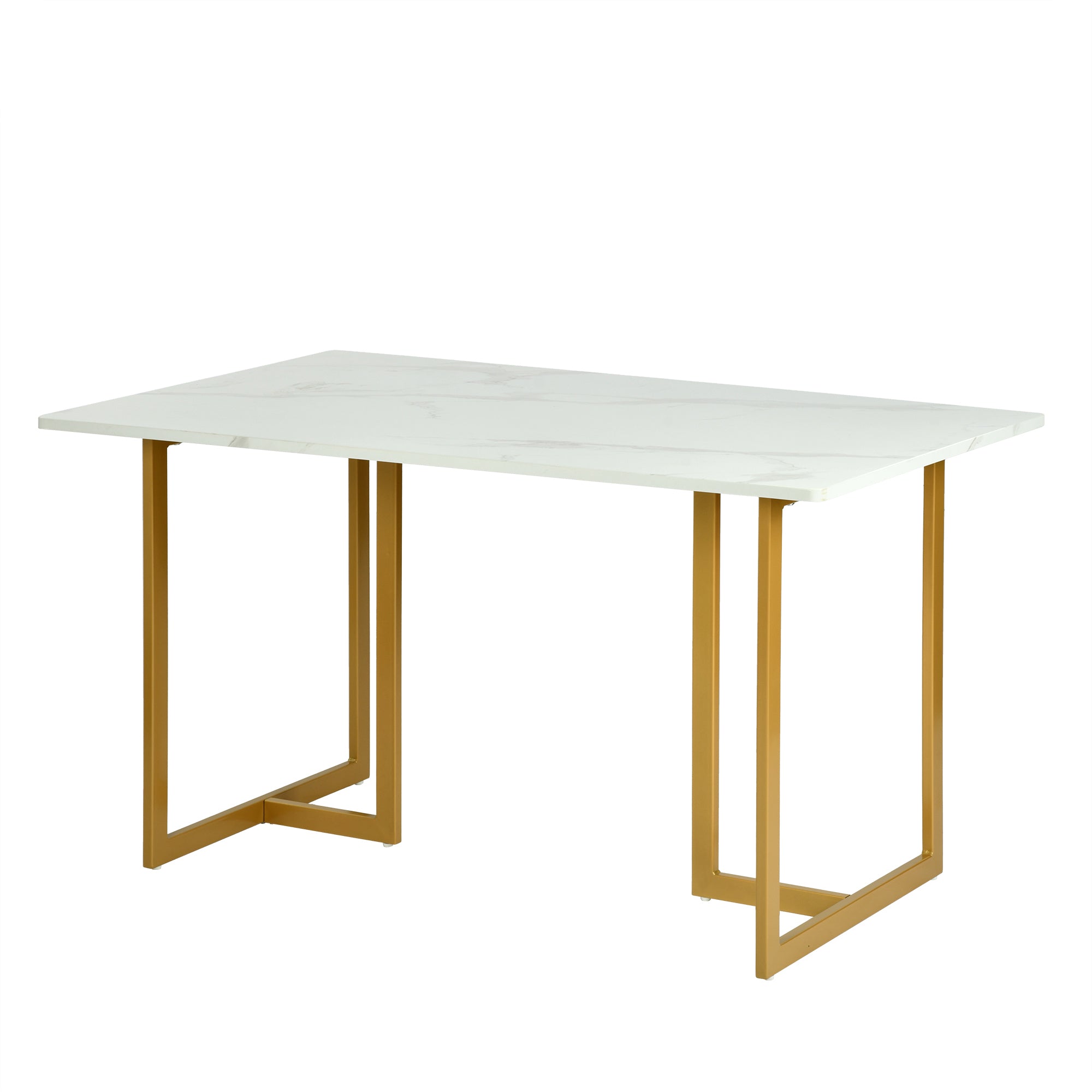 Homy Casa Slip+Douro 5PC Dining Set 55.1'' Table with Tufted Dining Chairs for Kitchen and Dining Room